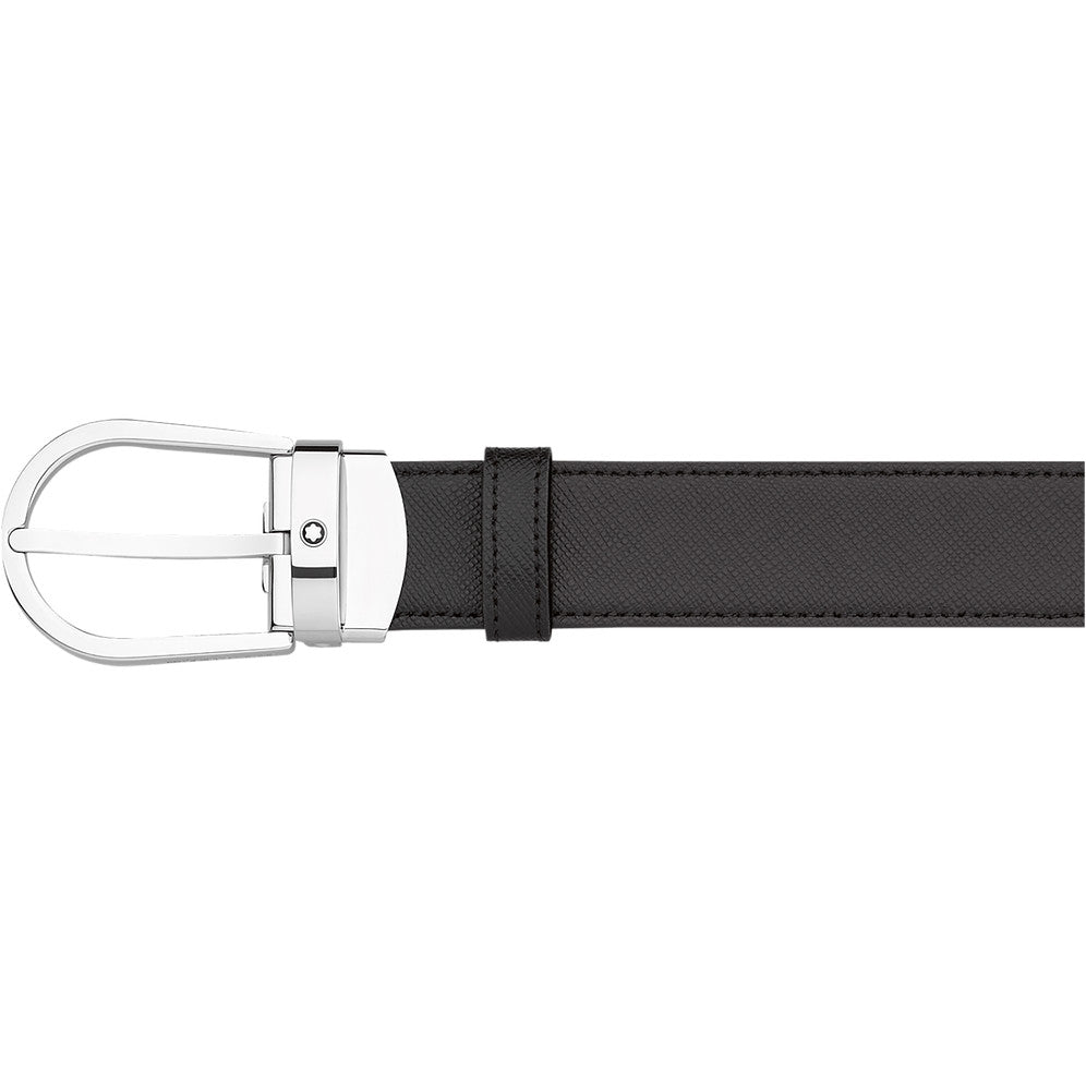 Ceinture affaires réversible noire/marron à couper selon la taille - Boutique-Officielle-Montblanc-Cannes