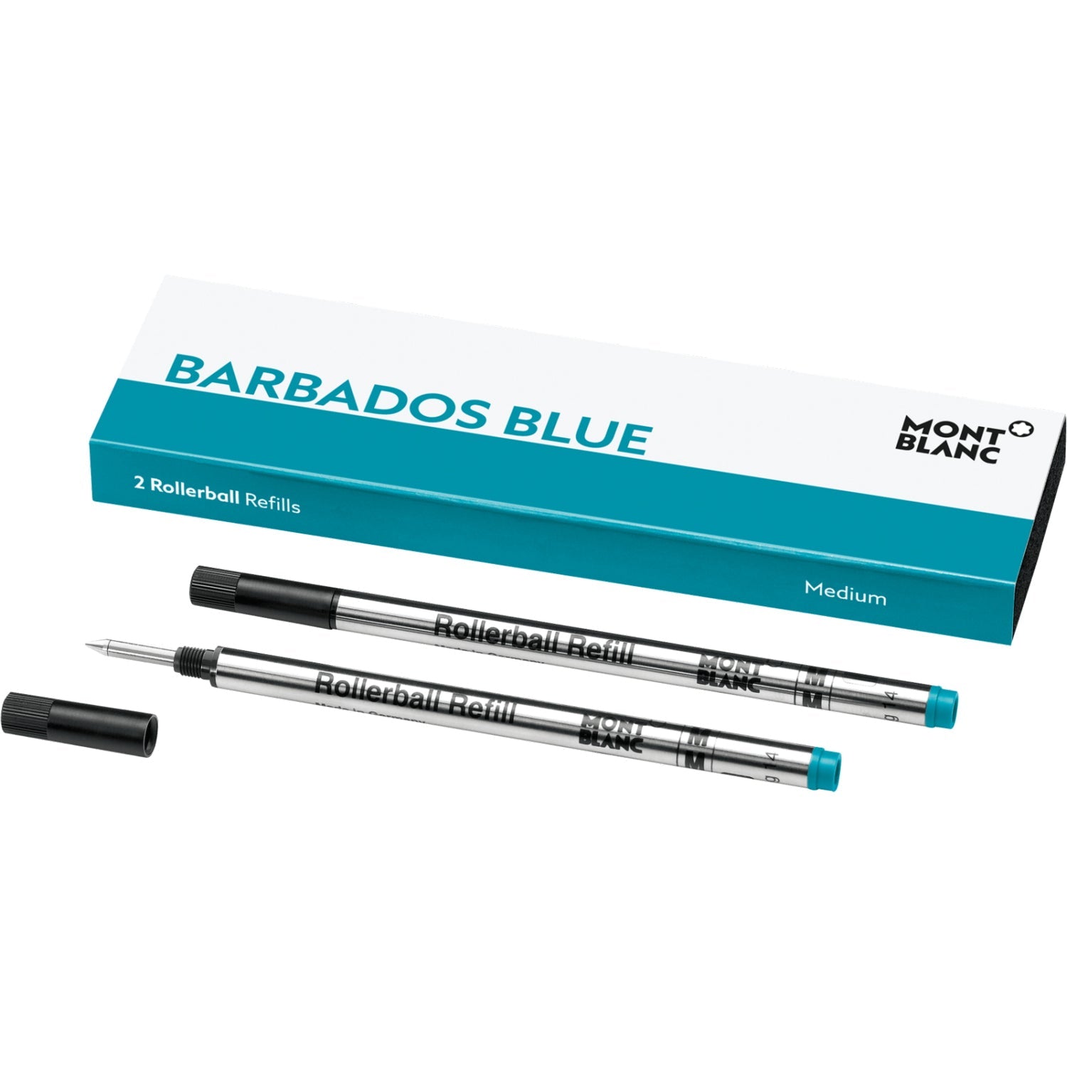 2 recharges pour rollerball (M) Barbados Blue - Boutique-Officielle-Montblanc-Cannes