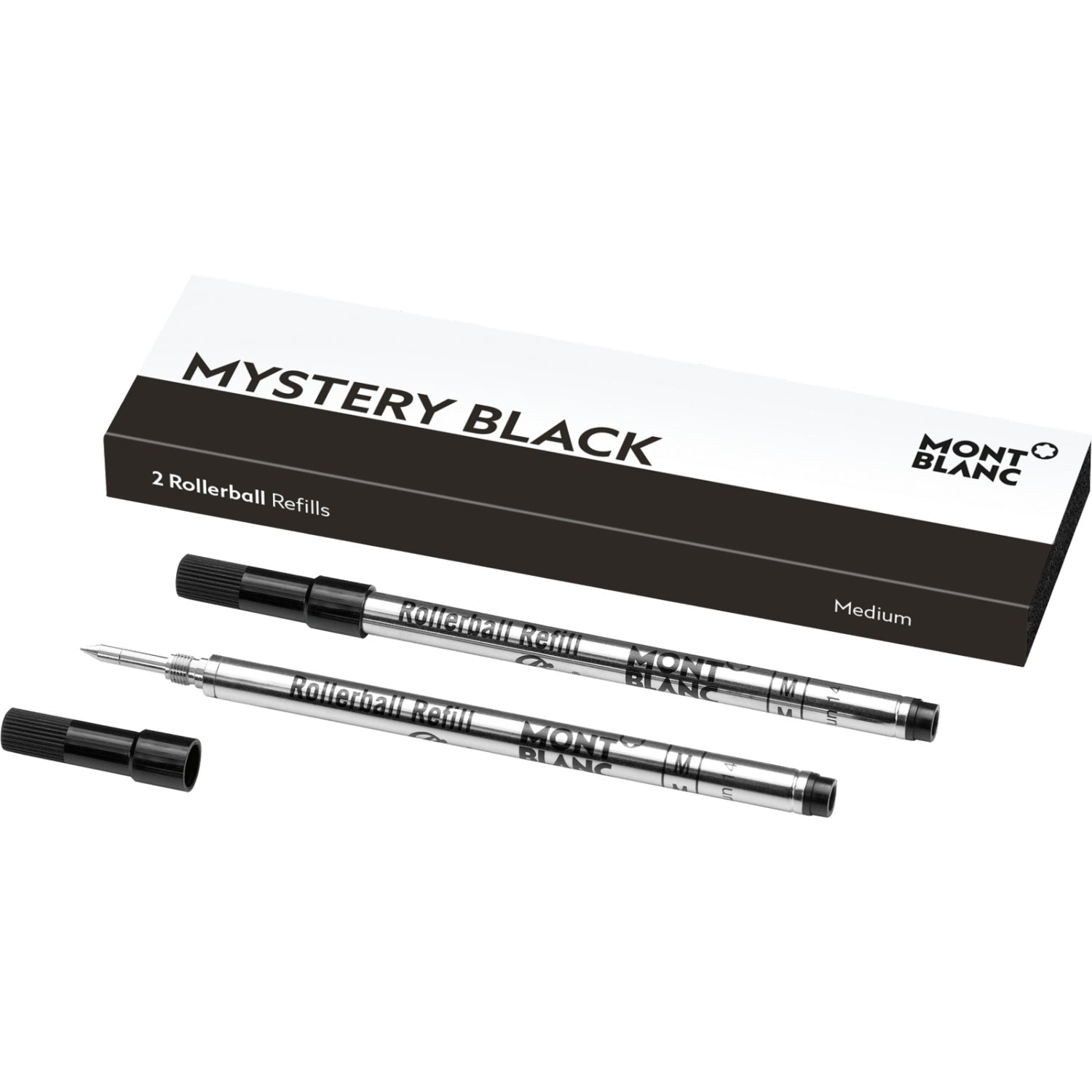 2 recharges pour rollerball (M) Mystery Black - Boutique-Officielle-Montblanc-Cannes