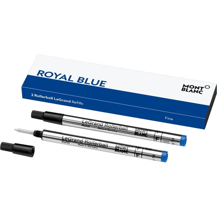 2 recharges pour Rollerball LeGrand Montblanc (F), Royal Blue