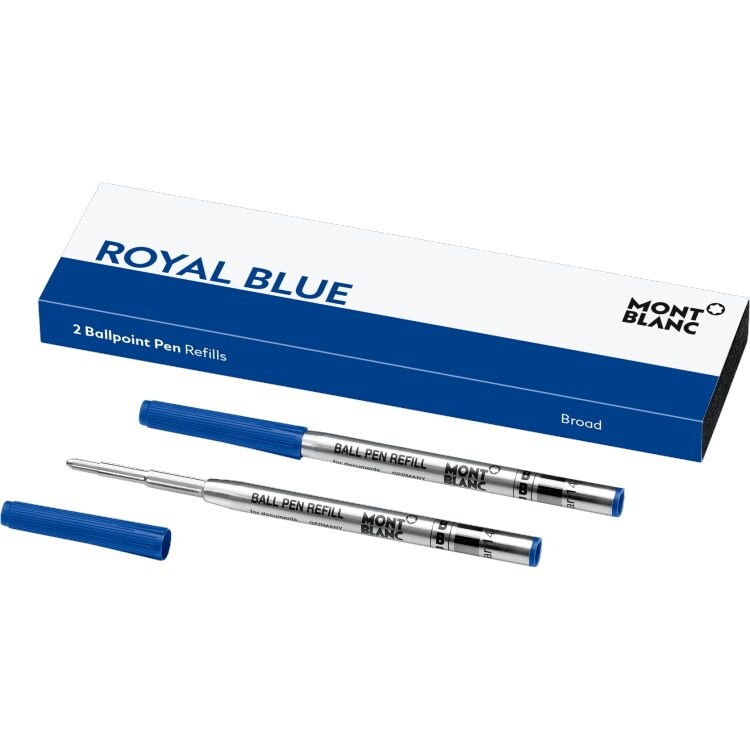 2 recharges pour stylo bille (B), Royal Blue