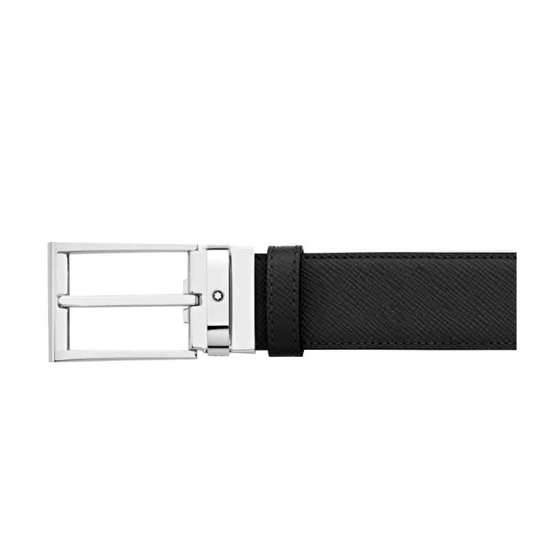 Ceinture trapèze à boucle ardillon finition palladium brillant